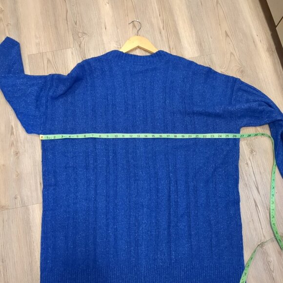 Torrid Vegan Cashmere Boyfriend Cardigan Sweater Blue Size 2X (18/20) NWT - Picture 11 of 14